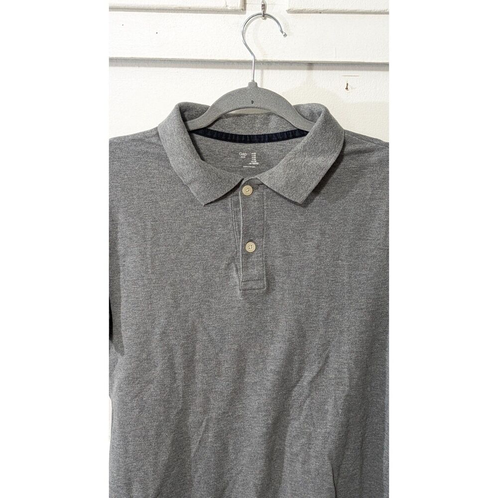 GAP Gray Polo Tee sz. Medium 100% cotton